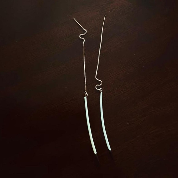 momento mori porcupine quill ear threader earrings - Picture 2 of 4